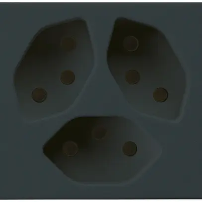 Presa FLF Hager 3×tipo 13 D nero 