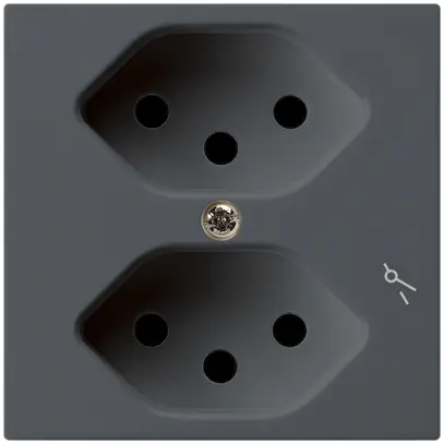 Presa INC kallysto 2×T13/1 antracite con protezione bambini 