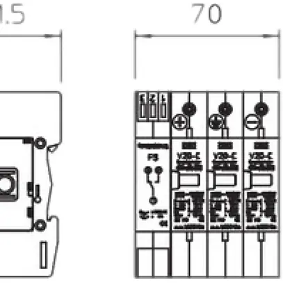 Scaricatore di sovratensione Bettermann V20-C 3PHFS-1000 