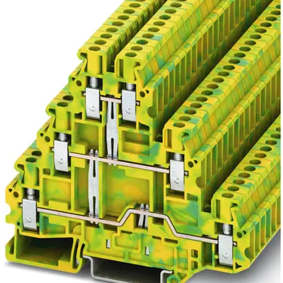 Dreistock-Reihenklemme PE CLIPLINE 0.14…4mm² grün/gelb 