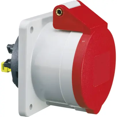 Prise INC CEE Bals 5P 32A 400V 6h rouge IP44 nick.QC droit 