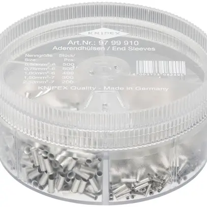 Assortiment embout de câble KNIPEX avec embouts de câble non isolés 1900 pièces 