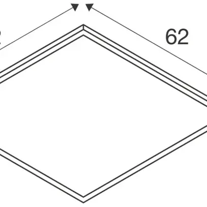 Lampada pannello LED SLV PANEL C 34W 4300lm 930/940 IP20/54 DALI 620×620mm bi 