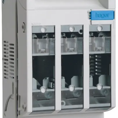 Sezionatore HPC Hager DIN00 690VAC 160A guida DIN alto/basso raccordo a vite M8 