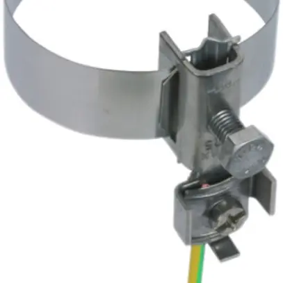 Bride de mise à terre ruban DEHN/elvatec 3/4…4" pour conducteurs 4…25mm² V2A 