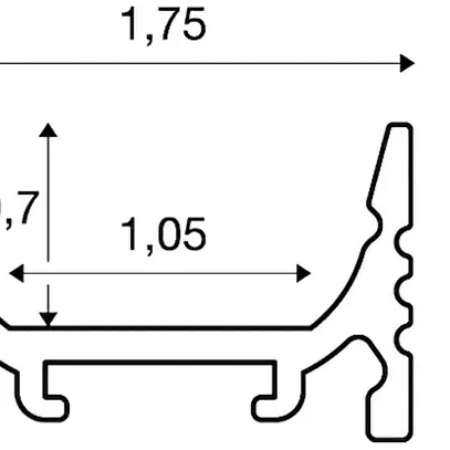 Profilo AP SLV GRAZIA 10, piatto scanalato 2m bianco 