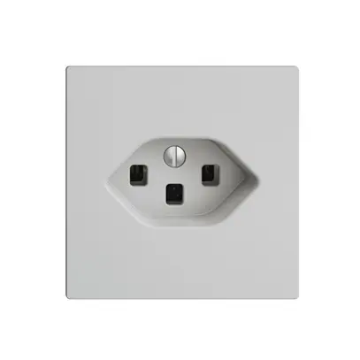 Presa INC EDIZIOdue T23 16A grigio chiaro, con morsetti innest. 