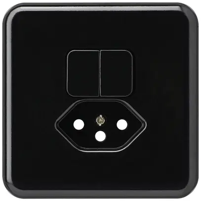 Kit frontale INC basico 86×86 nero per combinazione grd.I S1/tipo 13 per BOMI 