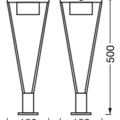 Paletto luminoso LED LDV ENDURA STYLE SOL 6W 550lm 830 500mm PIR alum.argento 