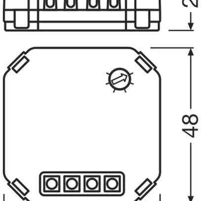 Apparecchio di comando LEDVANCE 230V DALI PCU TW 49×48×22mm bianco 
