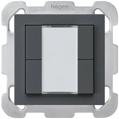 Poussoir ENC kallysto B KNX 4× s/e-link anthracite 