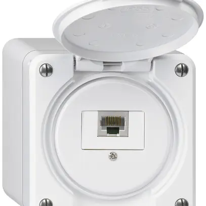 Scatola di raccordo AP robusto IP55 bianco 1×RJ45/s 