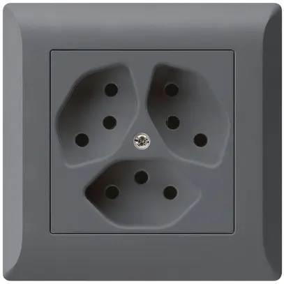 Prise ENC kallysto.line 3×T13 anthracite 