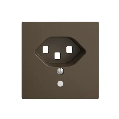 Plaque frontale EDIZIOdue T23 coffee 60×60mm, lentille, 