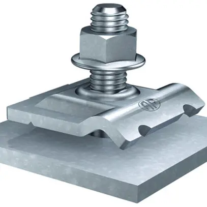 Collier de contact Flury AV 24 pour barre profilée, acier inoxydable A2, 23mm 