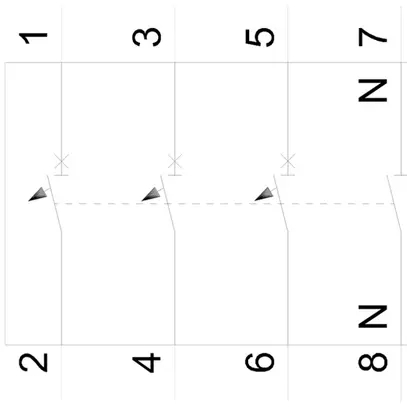 Disgiuntore Siemens SENTRON 5SL6 4P 400V C 32A 6kA 4UM 