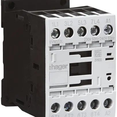 Contacteur de puissance Hager 4P 22A à AC-1 tension de bobine 230VAC 