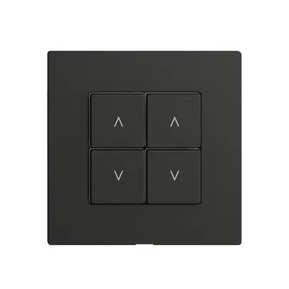 Station secondaire 2K/4T pour interrupteur stores Edue Wiser noir 