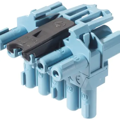 Blocco di distribuzione Wieland 5L GST18I5VK2P1TB V PB02 blu 