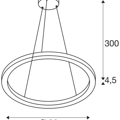 LED-Pendelleuchte SLV ONE 80 UP/DOWN DALI 34W 1230lm 3000/4000K weiss 