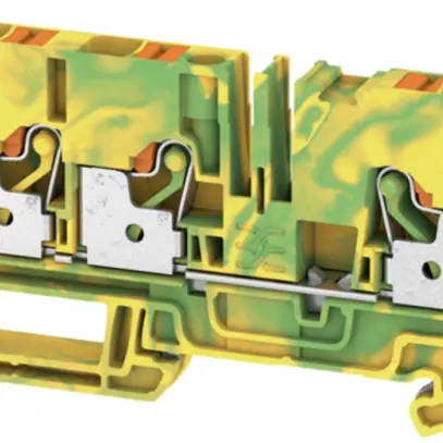 Borne de protection Weidmüller A3C PUSH IN 6mm² 3 connex.vert/jaune 