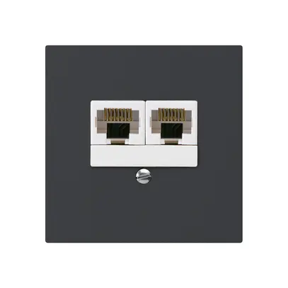 Scatola INC kallysto 2×RJ45u separato nero 