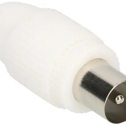 Fiche coaxiale CEI Schwaiger KST11 532 75Ω Ø4…7.5mm blanc 