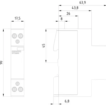 Contacteur AMD Siemens SENTRON INSTA 5TT5 220…230V AC/DC 2NO 20A 230V 1UM 
