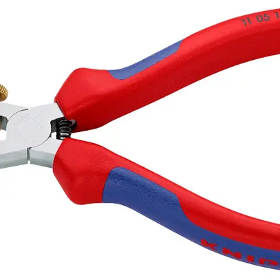 Abisolierzange KNIPEX Ø5mm/10mm² 160mm verchromt mit Mehrkomponenten-Hüllen 