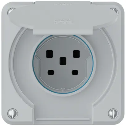 Presa INC robusto 1×tipo 25 IP55 grigio chiaro 