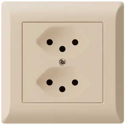 Presa 2×tipo 13 INC beige 