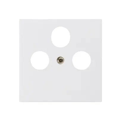 Placca frontale kallysto bianco per R/TV/SAT 60×60mm 