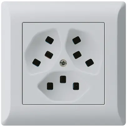 Presa INC Hager kallysto.line 3×T23 C grigio chiaro 