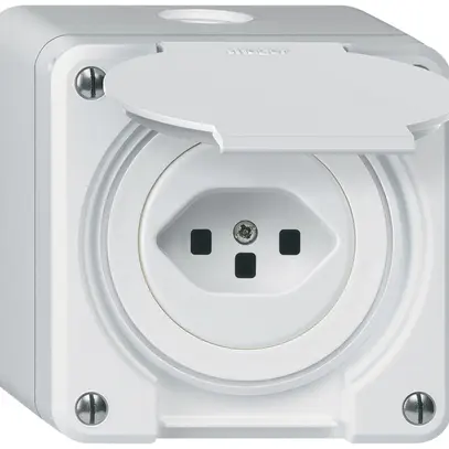 Presa AP robusto tipo 23 bianco con morsetto a innesto 