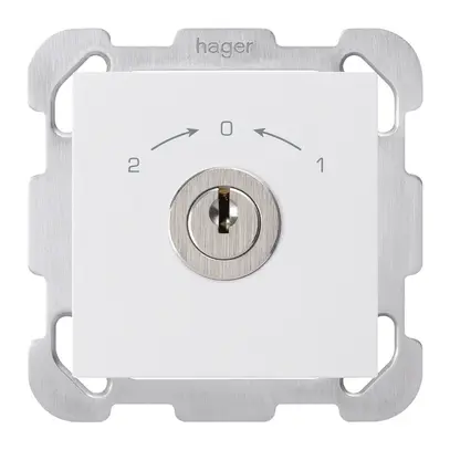 UP-Schwenktaster 1->0<-2 weiss kallysto mit Schloss Kaba 8 
