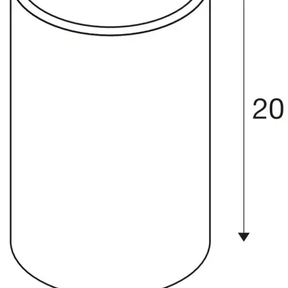 Abat-jour SLV FENDA Ø125×200mm, verre, fumé 
