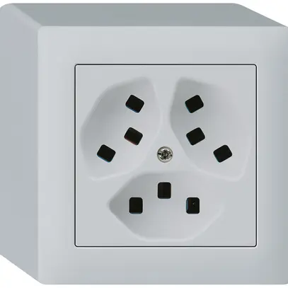 Presa AP Hager kallysto 3×T23 Q grigio chiaro 