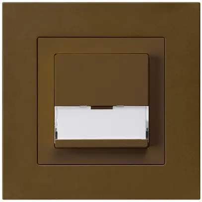 Tasto di suoneria INC A/1L kallysto.pro marrone con porta-etichetta 37×15mm 