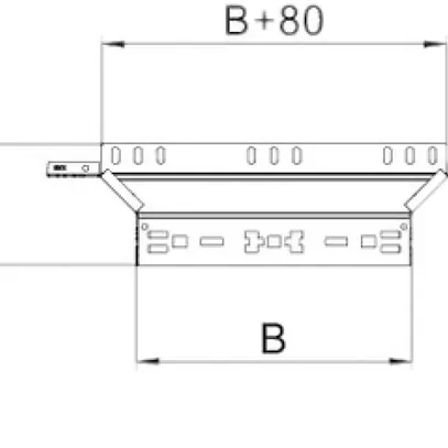 Raccord en T adossable Bettermann RAAM 60×300mm zingué à chaud par immersion 