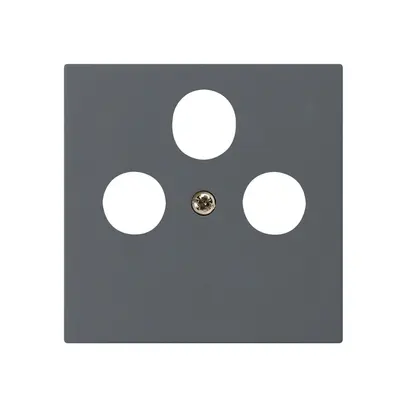 Placca frontale kallysto antracite per R/TV/SAT 60×60mm 