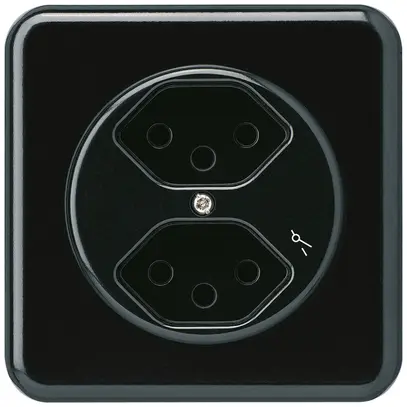 Presa INC basico 2×tipo 13S nero 