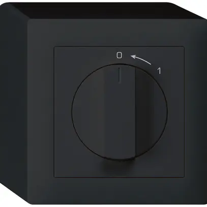 Contatto rotativo AP 0<-1/2L nero kallysto con manopola 