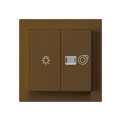 Kit frontal kallysto brun 60×60mm avec symbole lumière+ventilation 