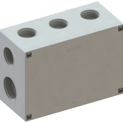 Scatola di derivazione AP IP65, vuota, grigio 105×150×70mm, senza morsetti 