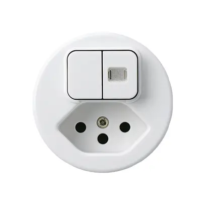 Inserto per combinazione luminosa 1/3+3/1L+tipo 13 bianco basico 1 lente 