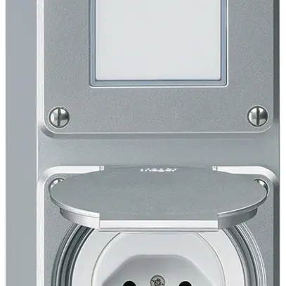 Combinaison AP Hager robusto I-I verticale 3/1L+type 13, aluminium 