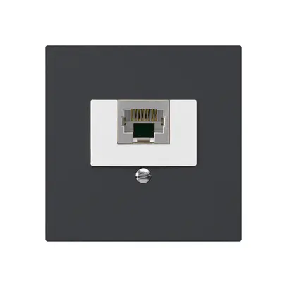 Inserto per presa di raccordo kallysto 1×RJ45s nero 