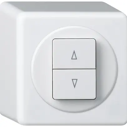 AP-Storentaster basico weiss mit 2 Funktionstasten Steckklemme 