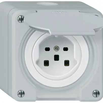 Presa AP HA robusto tipo 25 con morsetti a innesto con coperchio grigio 