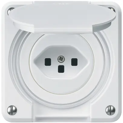 UP-Steckdose robusto C Typ 23 weiss mit Steckklemmen 